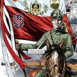 Legionář s legionářským praporem