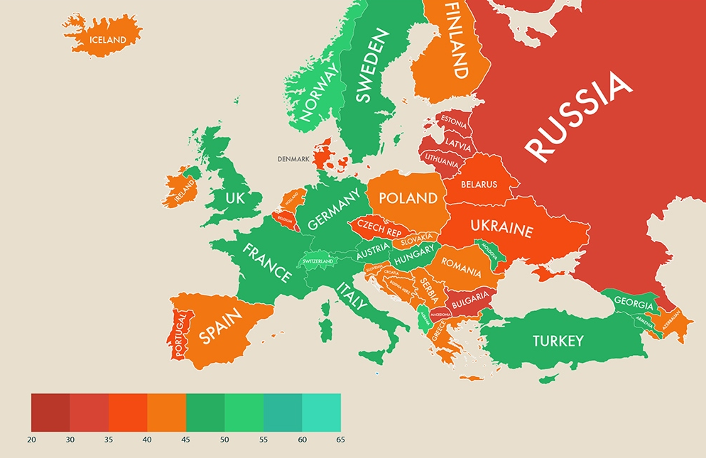 Mapa „indexu štěstí“, Češi si nevedou moc dobře